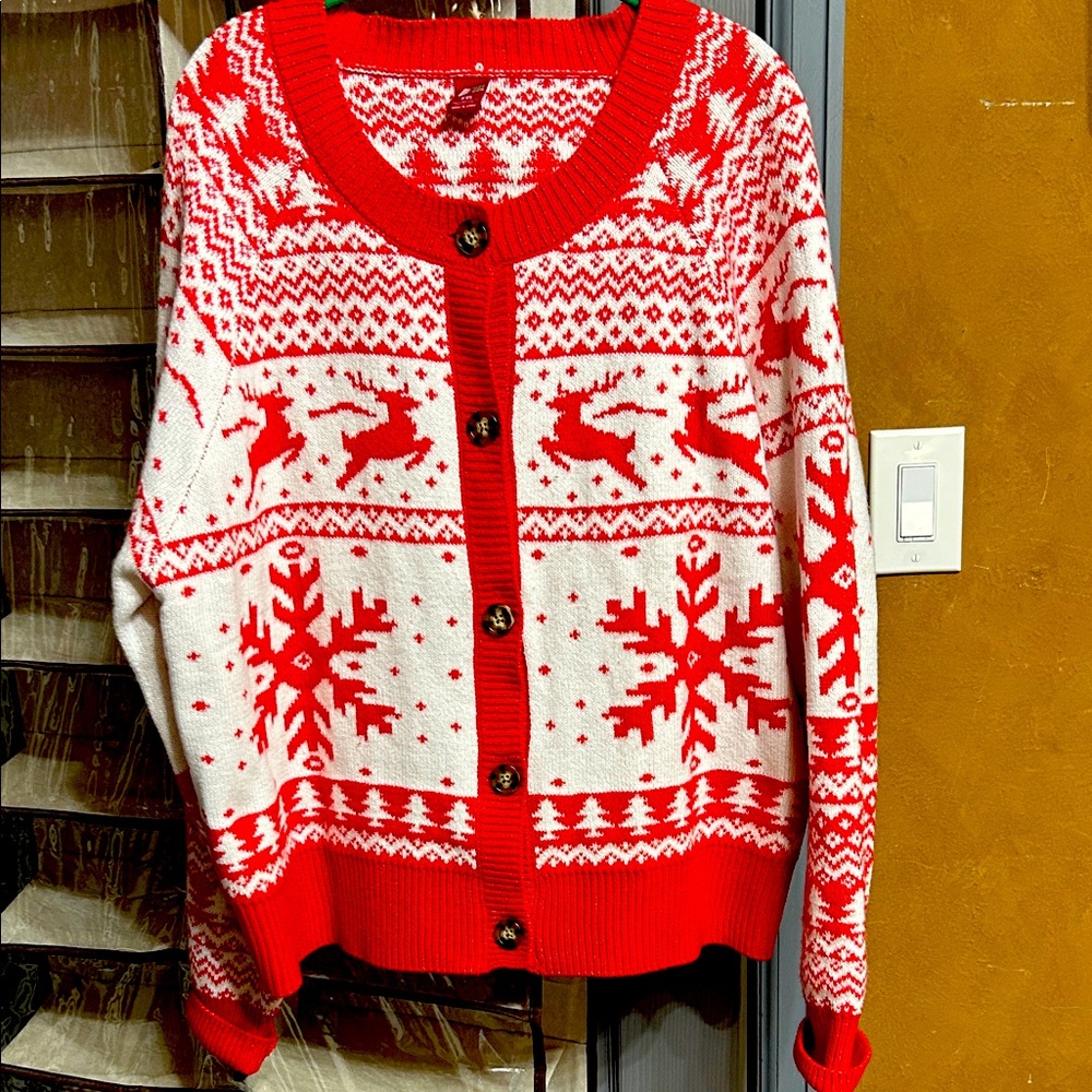 Red and White Holiday Sweater
